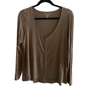🖤5/$20 American Eagle Soft & Sexy Olive Green Long Sleeve Top